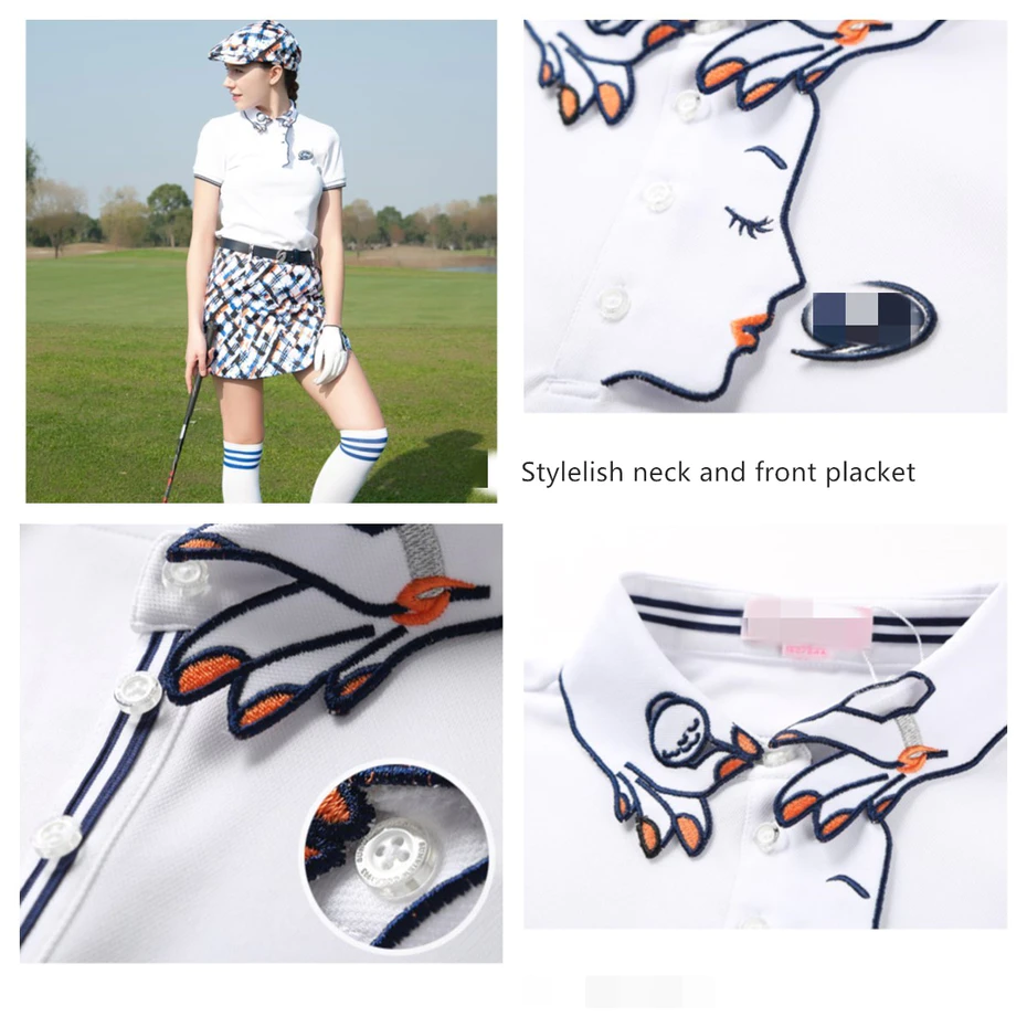 Nouveau design élégant des femmes Golf Polo T-shirt